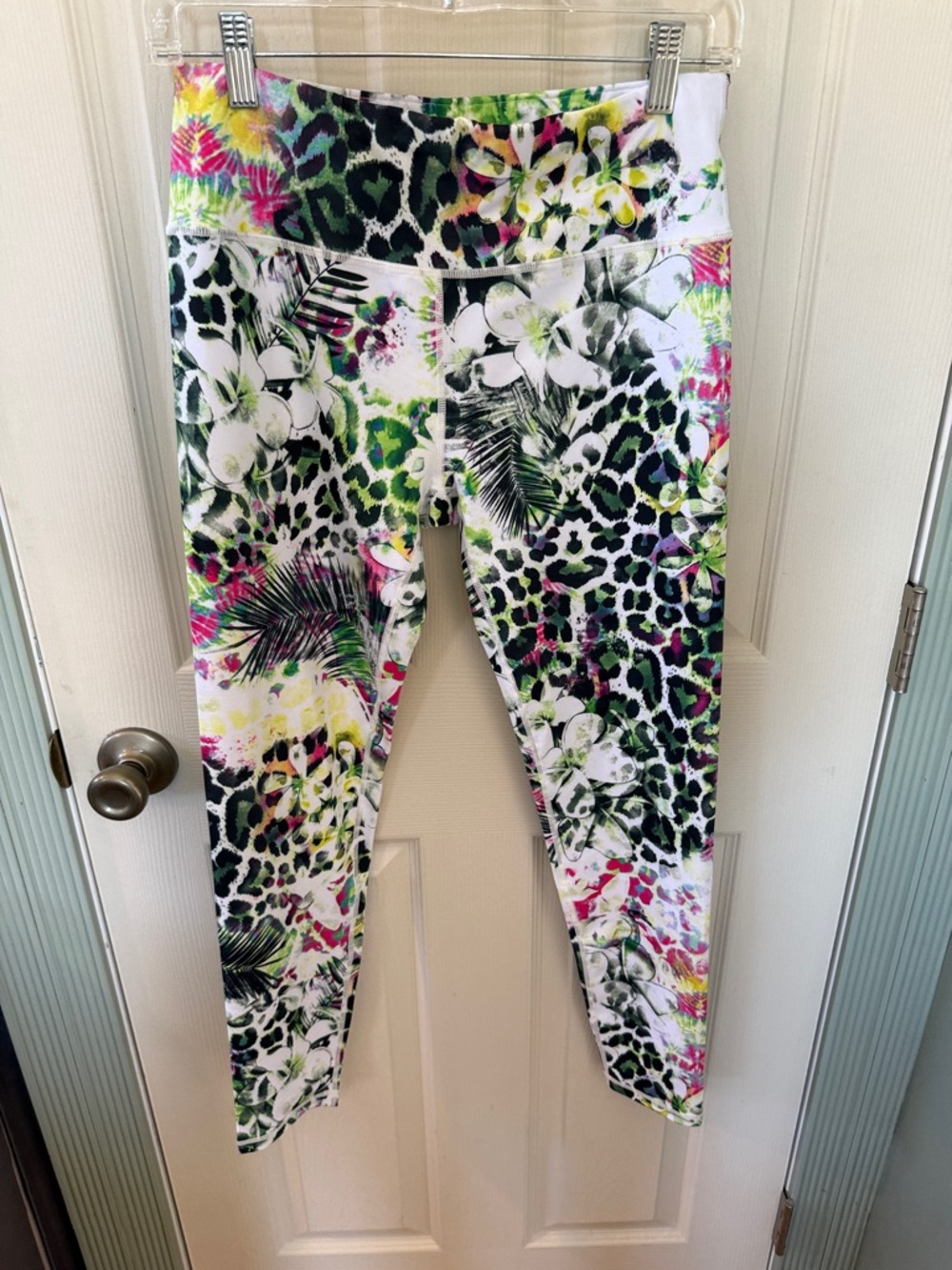 Amelia Activewear  Tropical Leopard Print Leggings - Multicolor